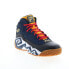 Fila MB 1BM01865-410 Mens Blue Leather Lace Up Athletic Basketball Shoes