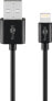 Wentronic Lightning USB Charging and Sync Cable - 0.5 m - 0.5 m - Lightning - USB A - Male - Male - Black