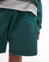 Topman embroidered short in washed green