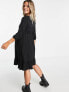 River Island Maternity frill smock mini dress in black