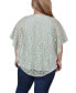 Фото #2 товара Plus Size Lace Poncho Top with Bar