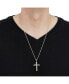 Фото #2 товара Men's Lab Grown Diamond Cross 22" Pendant Necklace (1 ct. t.w.) in 10k Gold & White Gold