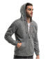 Фото #2 товара Premium Zip-Up Hoodie for Men with Smooth Silky Matte Finish & Cozy Fleece Inner Lining - Men's Sweater with Hood