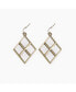 ფოტო #1 პროდუქტის Stained Glass Diamond Earrings Antique Gold