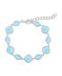 Фото #1 товара Sterling Silver Multi-Shaped Link Bracelet - Larimar