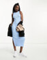 Фото #1 товара New Look sleeveless maxi dress in light blue