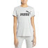 Фото #1 товара Puma Essential Logo Crew Neck Short Sleeve T-Shirt Womens Grey Casual Tops 58629