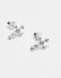 Фото #3 товара Kingsley Ryan gem cross stud earrings in sterling silver