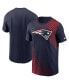 Фото #1 товара Men's Navy New England Patriots Yard Line Fashion Asbury T-shirt