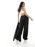 Фото #7 товара Pieces contrast stitch cargo trousers co-ord in black