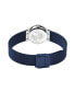 ფოტო #5 პროდუქტის Women's Classic Blue Stainless Steel Milanese Mesh Bracelet Watch 27mm and Crystal Earring Gift Box Set