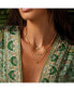 ფოტო #2 პროდუქტის Aligned in Serenity - Lotus OM Chakra Bar Triple Layer Necklace