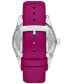 Women's Lexington Three-Hand Fuchsia Leather Watch 38mm