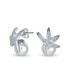 ფოტო #1 პროდუქტის Nautical CZ Beach Destination White Simulated Pearl 8MM Starfish Stud Earring For Women smaids Sterling Silver