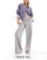 Фото #1 товара ASOS DESIGN Tall tailored wide leg dad trousers in grey