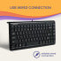 Фото #3 товара Perixx 10789 PERIBOARD-407B Mini Tastatur, USB, QWERTY US Englishes Layout, Schwarz, 320 x 142 x 25 mm