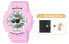 Фото #4 товара Часы и аксессуары CASIO BABY-G серии стильные спортивные водонепроницаемые часы с кварцевым механизмом, резиновым ремешком, серым циферблатом BA-110BE-4APR