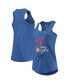 Фото #1 товара Women's Royal Chicago Cubs Americana Tri-Blend Racerback Tank Top