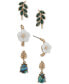 ფოტო #1 პროდუქტის Gold-Tone 3-Pc. Set Crystal Leaf & Flower Earrings