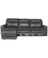 Фото #21 товара CLOSEOUT! Blairemoore 3-Pc. Leather Sofa with Power Chaise and 2 Power Recliners, Created for Macy's