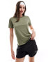 New Balance performance t-shirt in olive green