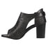 Фото #3 товара Roper Mika Floral Embossed Closed Back Block Heels Pumps Womens Black Dress Casu