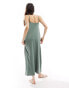 Vero Moda chuck on cami maxi dress in khaki