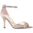 Фото #2 товара Nina Volanda Metallic Rhinestone Wedding Ankle Strap Womens Silver Dress Sandal