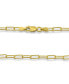 Фото #8 товара Paperclip Link 16" Chain Necklace, in 18k Gold-Plated Sterling Silver or Sterling Silver, Created for Macy's