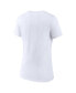 ფოტო #4 პროდუქტის Women's White North Carolina Tar Heels Basic Arch V-Neck T-shirt