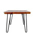 Фото #3 товара Hairpin Natural Live Edge Wood with Metal 48" Large Coffee Table