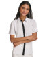 Фото #1 товара Women's Spread-Collar Button-Front Top