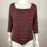 Фото #1 товара Майка NY Collection Off the Shoulder Striped Wine White