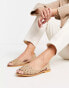 ASOS DESIGN Francis leather woven flat sandals in taupe