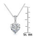 Фото #3 товара Mothers Day Specials: Sterling Silver Cubic Zirconia Heart shape Necklace