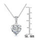 ფოტო #3 პროდუქტის Sterling Silver Cubic Zirconia Heart shape Necklace