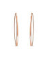 ფოტო #2 პროდუქტის Delicate Minimalist Modern Long Thin Line Linear Threader Earrings For Women .925 Sterling Silver
