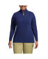 ფოტო #1 პროდუქტის Plus Size Fleece Quarter Zip Pullover Jacket