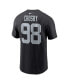 Men's Maxx Crosby Black Las Vegas Raiders Player Name and Number T-shirt