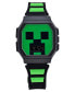 ფოტო #2 პროდუქტის Kids Unisex Minecraft Creeper Green and Black Silicone Watch 36mm Set