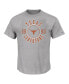 Фото #1 товара Men's Heather Gray Texas Longhorns Big and Tall Circle Logo T-shirt