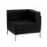Hercules Imagination Series Contemporary Black Leather Right Corner Chair With Encasing Frame
