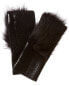 Adrienne Landau Metallic Gloves Women's Black