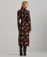 Women's Belting-Print Crepe Shirtdress, Regular & Petite