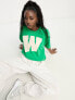 Фото #1 товара Wrangler girlfriend loose fit t-shirt in green