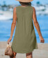 Фото #3 товара Women's Chartreuse Sleeveless V-Neck Mini Beach Dress