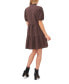 ფოტო #2 პროდუქტის Women's Cotton Check Babydoll Dress