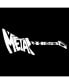 Mens Word Art T-Shirt - Metal Head Guitar