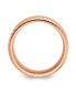 ფოტო #3 პროდუქტის Stainless Steel Polished Rose IP-plated Grooved Band Ring
