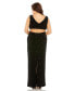 ფოტო #2 პროდუქტის Plus Size Rhinestone Embellished Open Back Jersey Gown